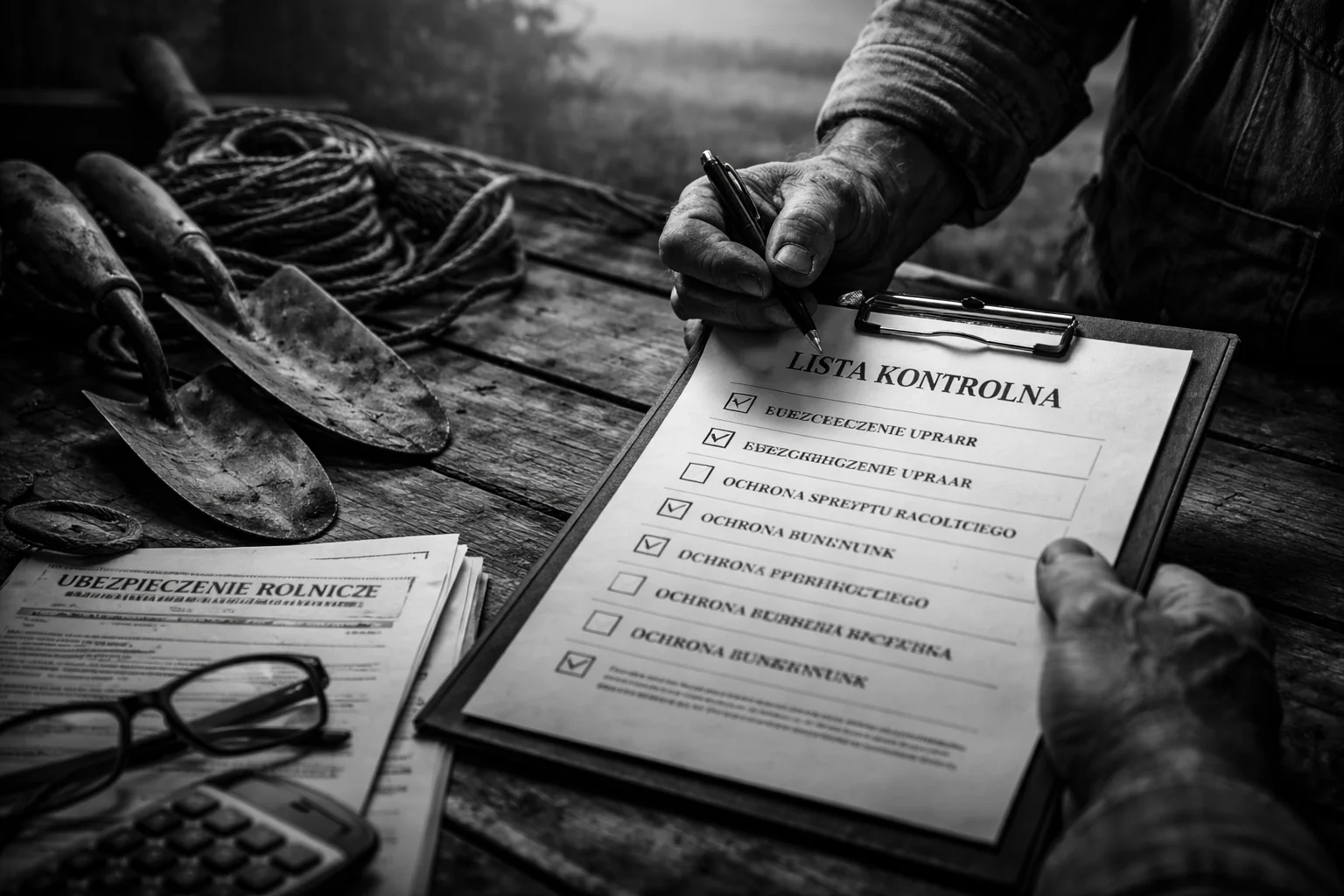 Kompletna lista kontrolna dla ubezpieczeń rolniczych - 